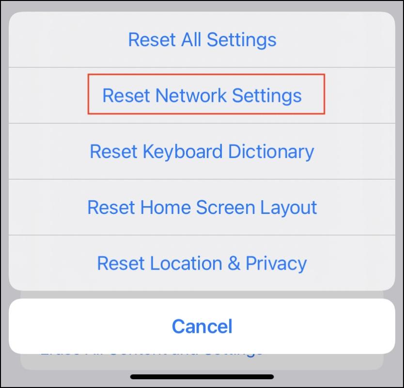 Netzwerkeinstellungen zurücksetzen