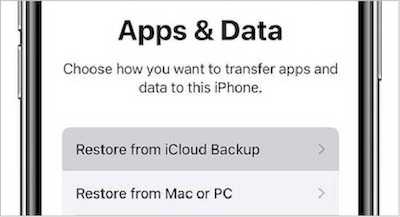 Aus iCloud-Backup wiederherstellen