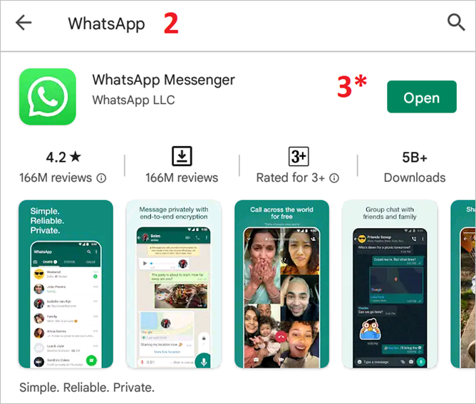 WhatsApp suchen