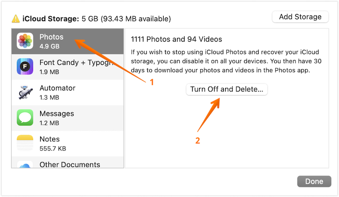 Löschoption deaktivieren