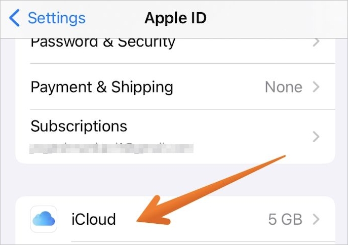 iCloud öffnen