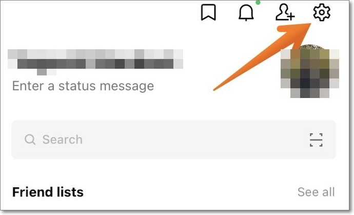Öffnen Sie die Einstellung der Online-App