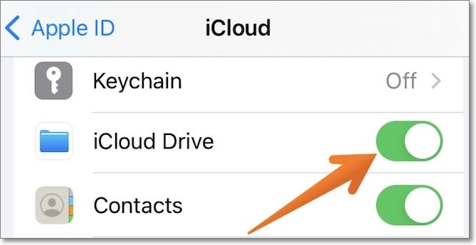 Schalten Sie die iCloud ein
