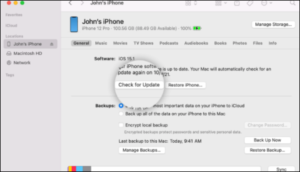 Klicken Sie auf Telefon aktualisieren
