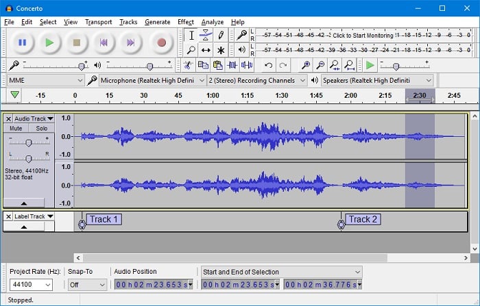 Audacity verbessert Audio