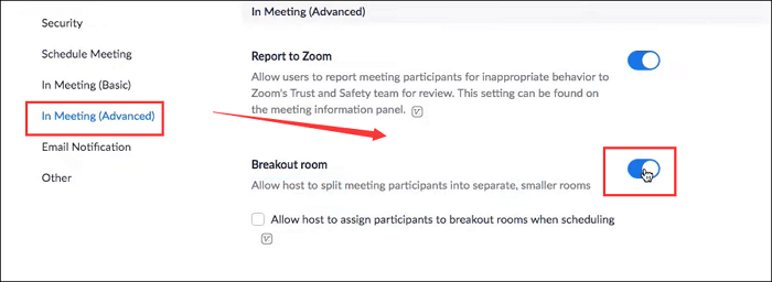 Breakout-Raum aktivieren