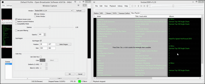 Teil des Bilderschirms mit OBS aufnehmen - Schritt 2