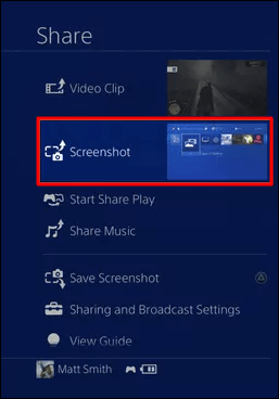 Wählen Sie Screenshot unter Aufnahmegalerie