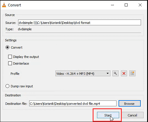 DVD-Aufnahme starten