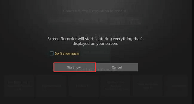 Starten Sie die Aufnahme auf dem Firestick