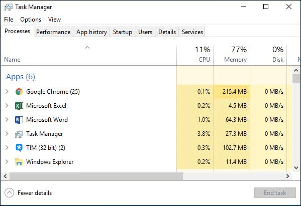 Das Fenster Task-Manager öffnen