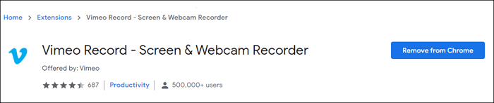Vimeo Record Chrome-Erweiterung