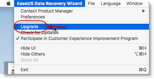 Upgrade von EaseUS Data Recovery Wizard für Mac auf die Vollversion