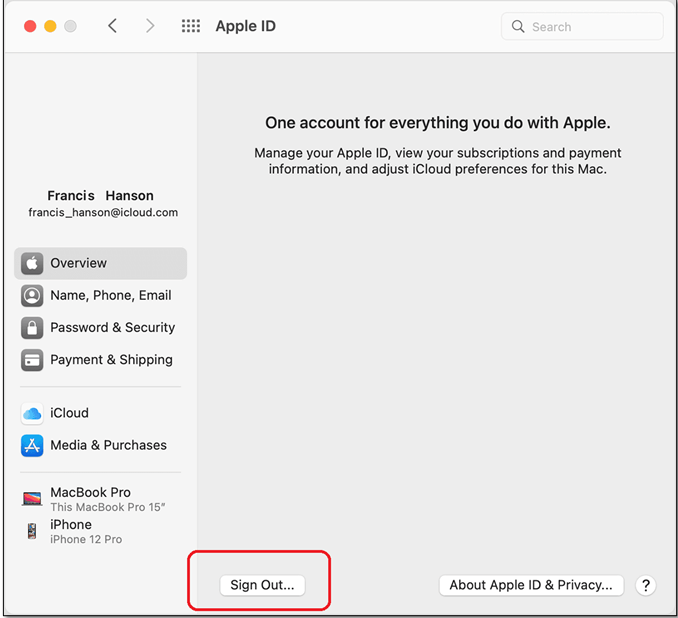 Ihre Apple-ID abmelden