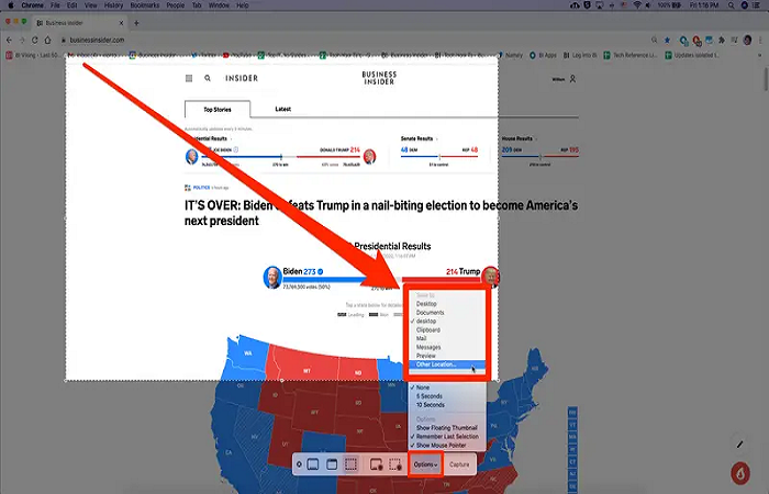 Speicherort einer Bildschirmkopie auf dem Mac ändern