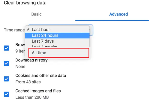 Google Chrome-Verlauf löschen