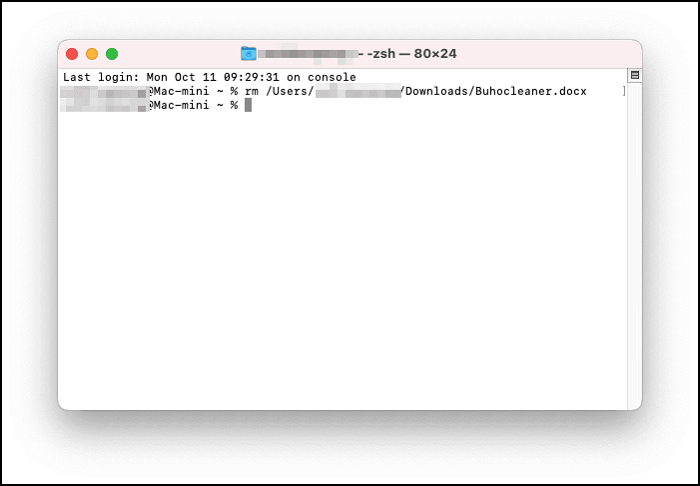 Dateien mit Terminal auf dem Mac löschen