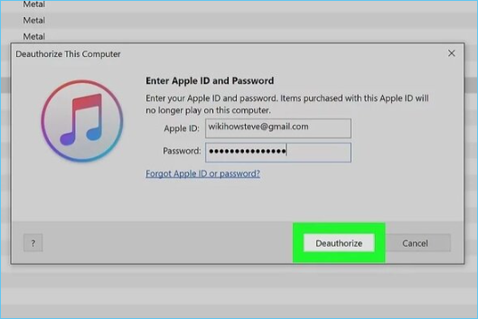 Apple-ID und Passwort eingeben