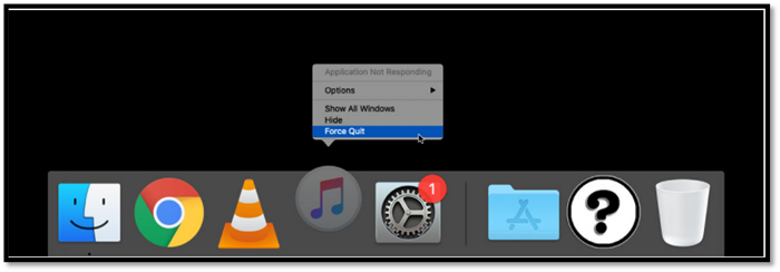Beenden aus dem Dock erzwingen