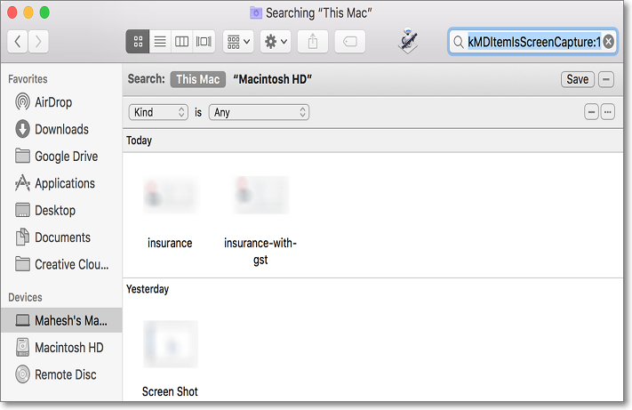 Screenshot wird angezeigt