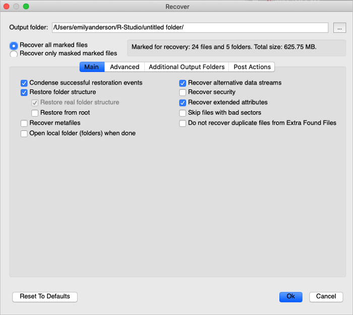 Studio Datenrettung für Mac