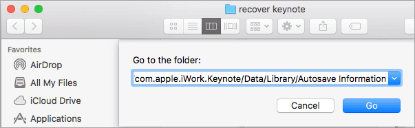 Automatische Speicherung von Keynote-Präsentationen wiederherstellen