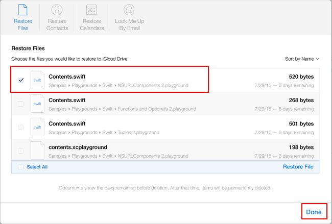Wiederherstellen aus iCloud