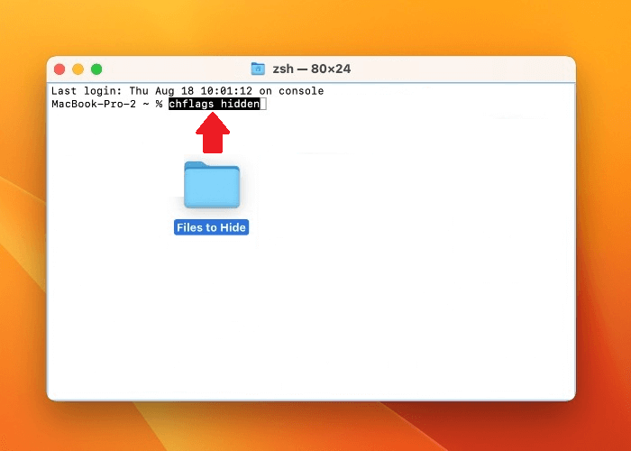 Dateien mit Terminal auf dem Mac ausblenden