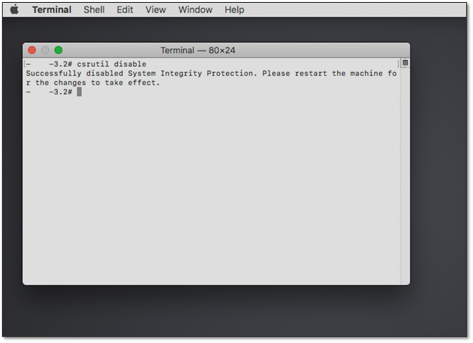 Csrutil deaktivieren Terminal