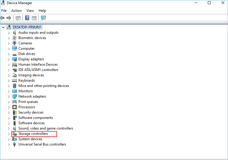 Klicken Sie auf Speichercontroller