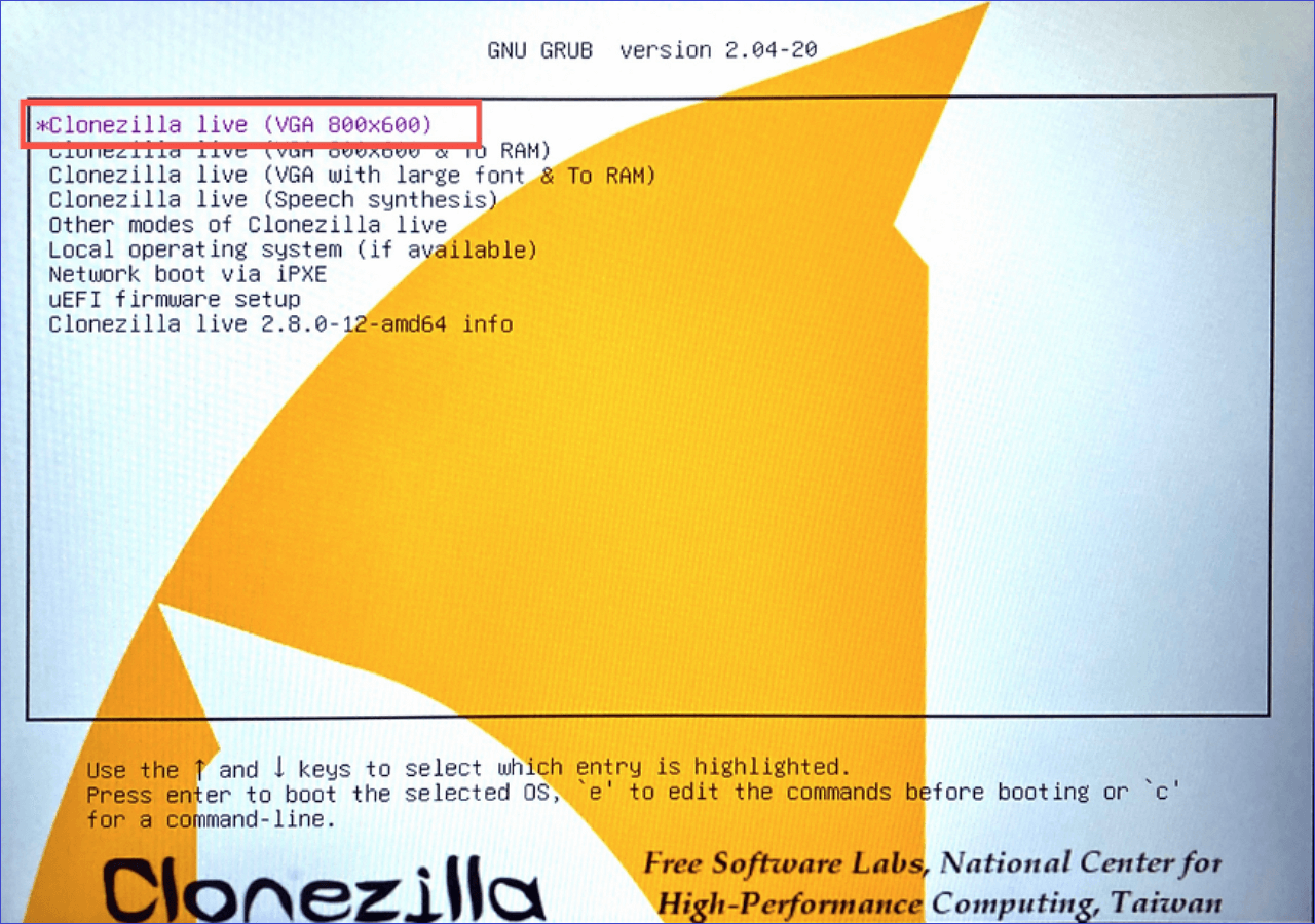 clonezilla fenster 7