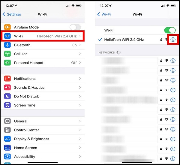 Öffnen Sie die WLAN-Einstellungen Ihres iPhones
