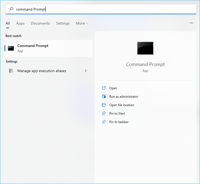 Eingabeaufforderung eingeben
