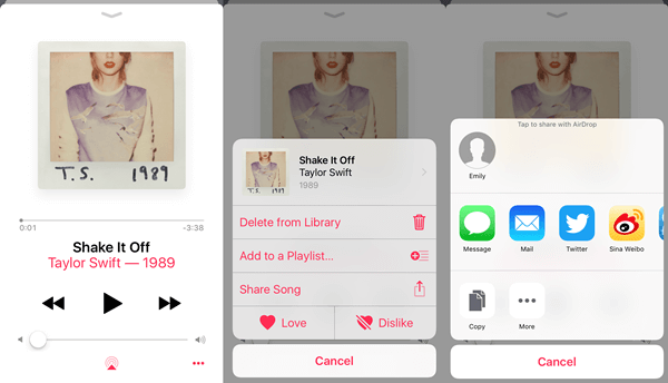 AirDrop-Musik von einem iPhone zum anderen