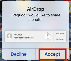 AirDrop-Fotos von iPhone zu iPhone
