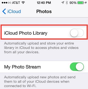 Aktivieren Sie die Fotobibliothek auf dem iPhone