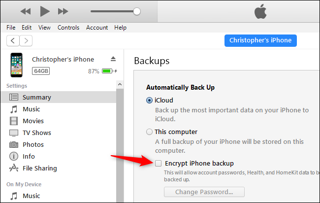 iTunes-Sicherung entschlüsseln