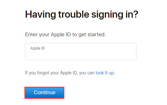 Geben Sie die Apple-ID ein