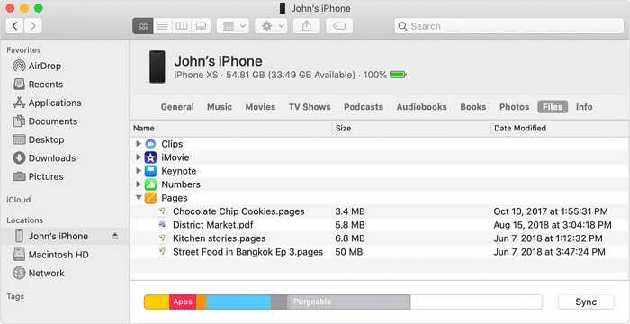 So übertragen Sie mit iTunes File Sharing Dateien vom iPhone auf den Mac