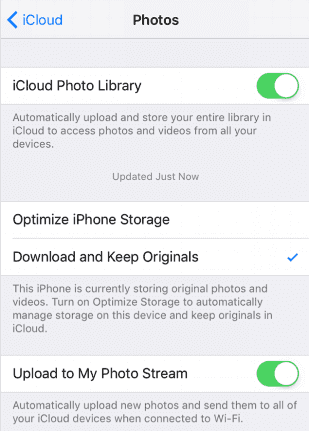 Schalten Sie die iCloud-Fotomediathek ein