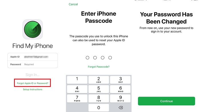 Setzen Sie das Apple ID-Passwort über „Mein iPhone suchen“ zurück