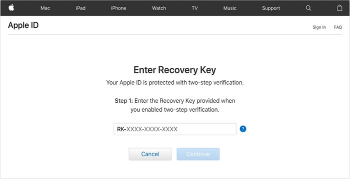 Apple-ID-Passwort vergessen – Zurücksetzen über Wiederherstellungsschlüssel