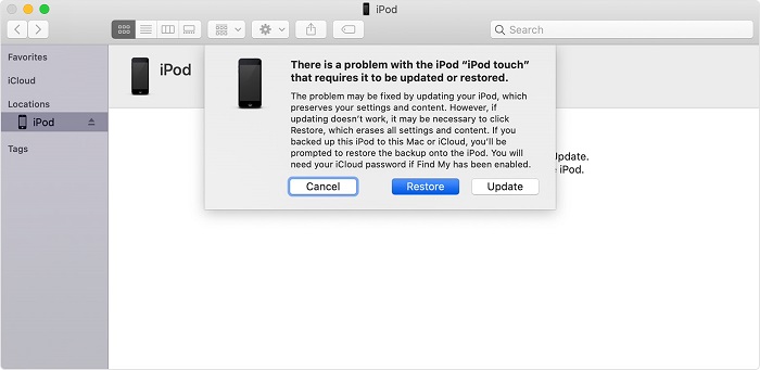 Stellen Sie den iPod aus iTunes wieder her