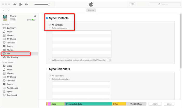 Kontakte vom iPhone auf den Mac synchronisieren