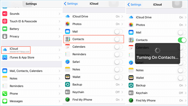 iPhone-Kontakte mit iCloud synchronisieren