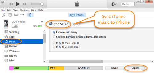 Übertragen Sie Musik vom Laptop auf das iPhone über iTunes