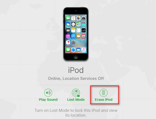 Löschen Sie den iPod aus der Ferne