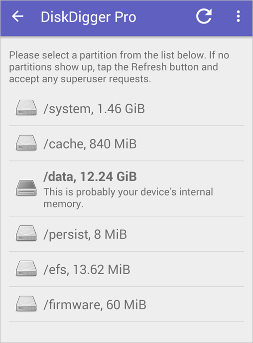 Disk Digger Fotowiederherstellung