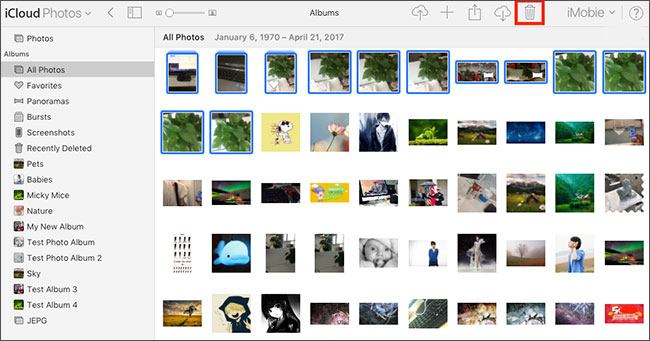 Fotos aus iCloud löschen