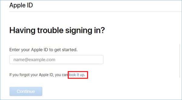 Finden Sie die Apple ID über die Webseite -1